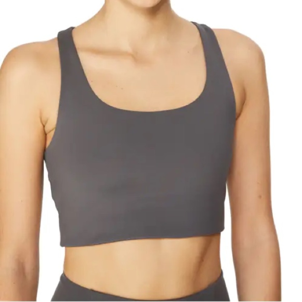 Girlfriend Collective Paloma Bra Tank Grey Moon